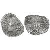 Image 1 : Potosi, Bolivia, cob 8 reales, Philip III, assayer T, mintmark q/P (retrograde over regular), quadra
