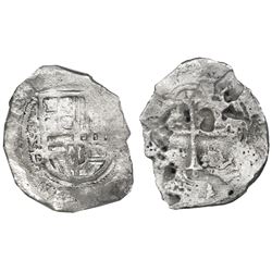 Mexico City, Mexico, cob 4 reales, (16)19/8D/F, very rare, Grade 2, NGC shipwreck effect / Sao Jose.