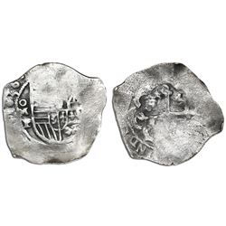 Mexico City, Mexico, cob 2 reales, 1636P, rare.