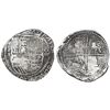 Image 1 : Potosi, Bolivia, cob 8 reales, Philip II, assayer B (5th period).