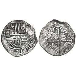 Potosi, Bolivia, cob 8 reales, 1632T.