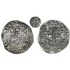 Image 1 : Potosi, Bolivia, cob 8 reales, (16)49Z, with crowned-L countermark on cross.