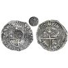 Image 1 : Potosi, Bolivia, cob 8 reales, (16)50O, with crowned-F countermark (four dots) on shield.