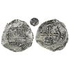Image 1 : Potosi, Bolivia, cob 8 reales, (165)1E, with crowned-L countermark on cross side.