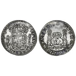 Mexico City, Mexico, pillar 8 reales, Philip V, 1734MF.