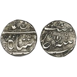 India (Madras Presidency), Arkot mint, 1 rupee, regnal year 6 (frozen date / ca. 1759-82), open lotu