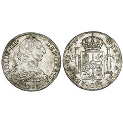 Mexico City, Mexico, bust 8 reales, Charles III, 1783FF.