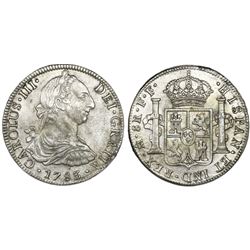 Mexico City, Mexico, bust 8 reales, Charles III, 1783FF.