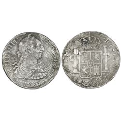 Mexico City, Mexico, bust 8 reales, Charles III, 1781FF.