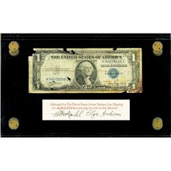 USA, $1 silver certificate, series 1935A, serial H36409238C, Julian-Morgenthau, salvaged from the An