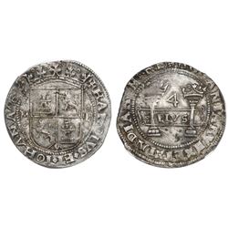Mexico City, Mexico, 4 reales, Charles-Joanna, "Early Series," assayer P to right, mintmark M to lef
