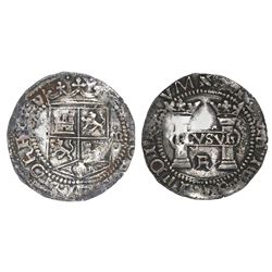 Mexico City, Mexico, 1 real, Charles-Joanna, "Early Series," assayer R (Gothic) at bottom between pi