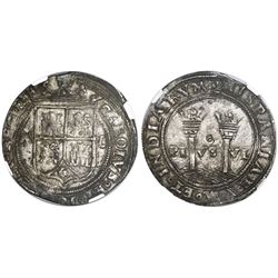 Mexico City, Mexico, 1 real, Charles-Joanna, "Late Series," assayer L to right, mintmark M to left (