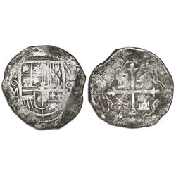 Mexico City, Mexico, cob 8 reales, Philip III, assayer D/F (1618).