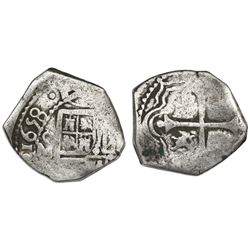 Mexico City, Mexico, cob 4 reales, 1658(P).