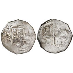 Mexico City, Mexico, cob 2 reales, 1650P, rare, NGC VF 35.
