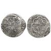 Image 1 : Lima, Peru, cob 2 reales, Philip II, assayer Diego de la Torre, *-ii to left, (P)-oD to right.