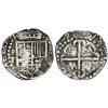 Image 1 : Potosi, Bolivia, cob 8 reales, 1629T, denomination 8, heavy-dot borders.