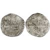 Image 1 : Potosi, Bolivia, cob 8 reales, Philip IV, assayer T (ca. 1630).
