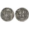 Image 1 : Potosi, Bolivia, cob 4 reales, Philip II, assayer R (Rincon) below mintmark P to left.