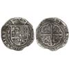 Image 1 : Potosi, Bolivia, cob 2 reales, Philip II, assayer R (Rincon) below mintmark P to left.