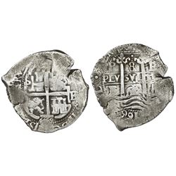 Potosi, Bolivia, cob 8 reales, 1669E.