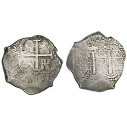 Potosi, Bolivia, cob 8 reales, 1695VR.