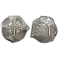 Potosi, Bolivia, cob 8 reales, 1699F.