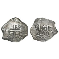 Potosi, Bolivia, cob 8 reales, 1743C.