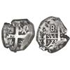 Image 1 : Potosi, Bolivia, cob 8 reales, 1773V-Y, rare final year of cobs.