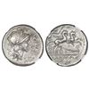 Image 1 : Roman Republic, AR denarius, M. Cipius M.f., 115-114 BC, Rome mint, NGC XF.