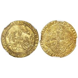 Flanders, Belgium, gold franc a cheval, Louis II de Male (1346-84), NGC MS 61.