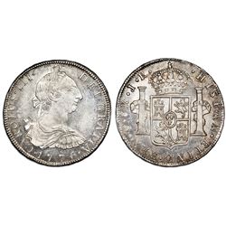 Potosi, Bolivia, bust 8 reales, Charles III, 1776JR, NGC MS 62.