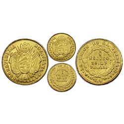 Potosi, Bolivia, gold 1/2 escudo, 1868FE, NGC MS 61.