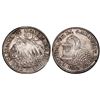 Image 1 : La Paz, Bolivia, medallic 2 soles, 1853, Belzu / mountains / cornucopia, coin axis, PCGS AU58, ex-Wh