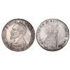 Image 1 : Potosi, Bolivia, medallic 1/2 peso, 1861, Acha / Liberty / Cochabamba, coin axis, PCGS AU58, ex-Whit