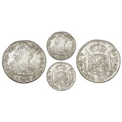 Popayan, Colombia, bust 8 reales, Ferdinand VII (bust of Charles IV), 1816F, rare, PCGS VF details /