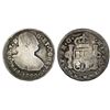 Image 1 : Pasto, Colombia, bust 2 reales, Ferdinand VII (bust of Charles IV), 1822O, two dots between date and