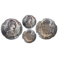 Bogota, Colombia, bust 1 real, Ferdinand VII (bust of Charles IV), 1810JF, NGC AU 53, finest and onl