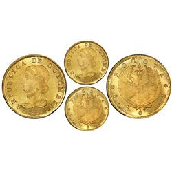 Bogota, Colombia, gold 8 escudos, 1830RS, PCGS MS63.
