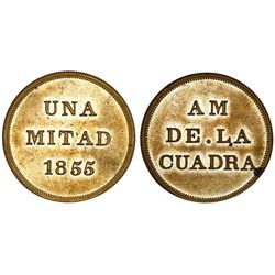 Magdalena, Colombia (struck by Scovill Manufacturing, Waterbury, Connecticut), brass una mitad (half