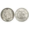 Image 1 : Medellin, Colombia, 5 decimos, 1887, inverted 5 in fineness, PCGS VF detail / cleaned.