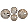 Image 1 : Costa Rica, 8 reales, circular hole-punch and Carrillo "star" countermark (Type I, 1841-42) on a Pot