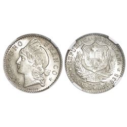 Dominican Republic (struck at the Paris mint), 1 franco, 1891-A, NGC MS 63, ex-Rudman.