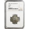 Image 2 : Quito, Ecuador, 2 reales, 1841MV, NGC F 15.
