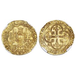 France, gold ecu d'or, Philip VI (1328-50), NGC MS 62.