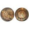 Image 1 : French Colonies (struck in La Rochelle), bronze 5 centimes, Charles X, 1827-H, PCGS MS63RB.