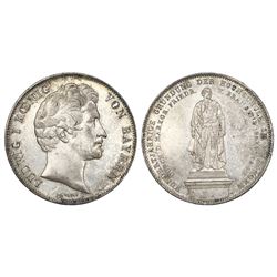 Bavaria (German States), 2 taler, Ludwig I, 1843, Centennial of the Academy at Erlangen.