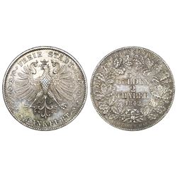 Frankfurt (German States), 2 taler, 1842.