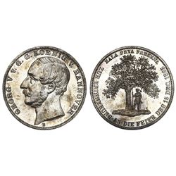 Hannover (German States), proof taler, George V, 1865-B, Taking the Frisian Oath.